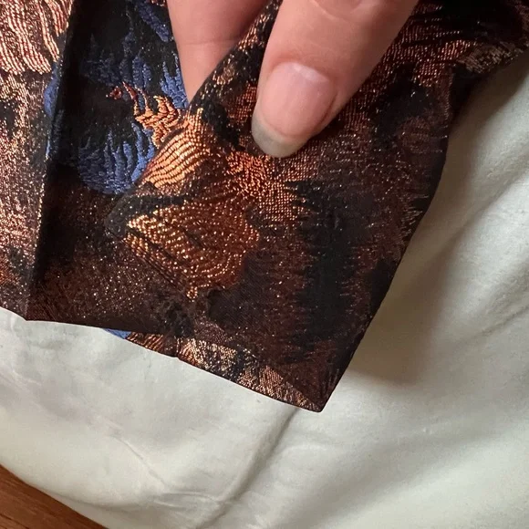 Anthropologie Leifsdottir Metallic Floral Jacquard Trousers - Picture 16 of 16